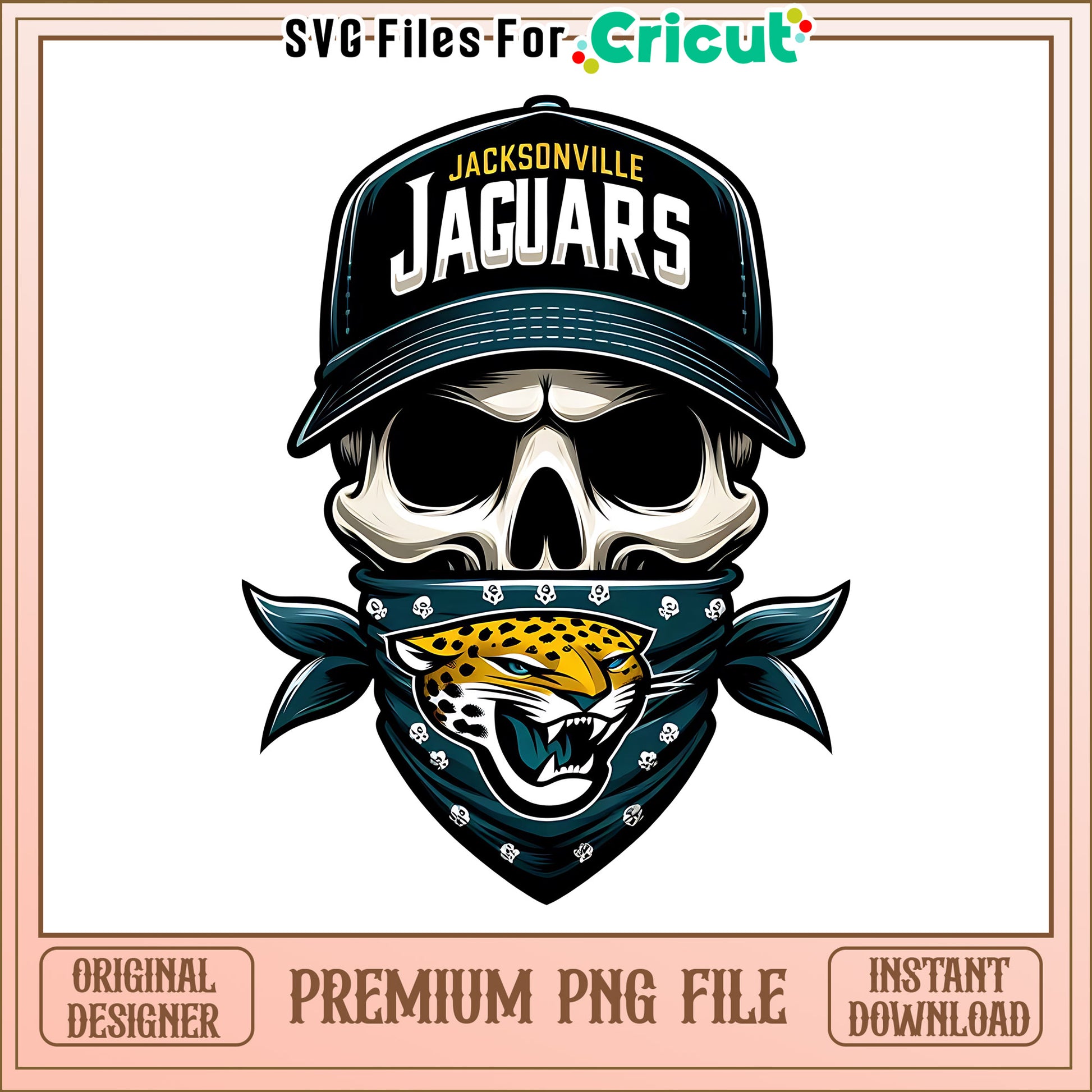 Jaguars team skull bandana png, Jacksonville Jaguars png, NFL png