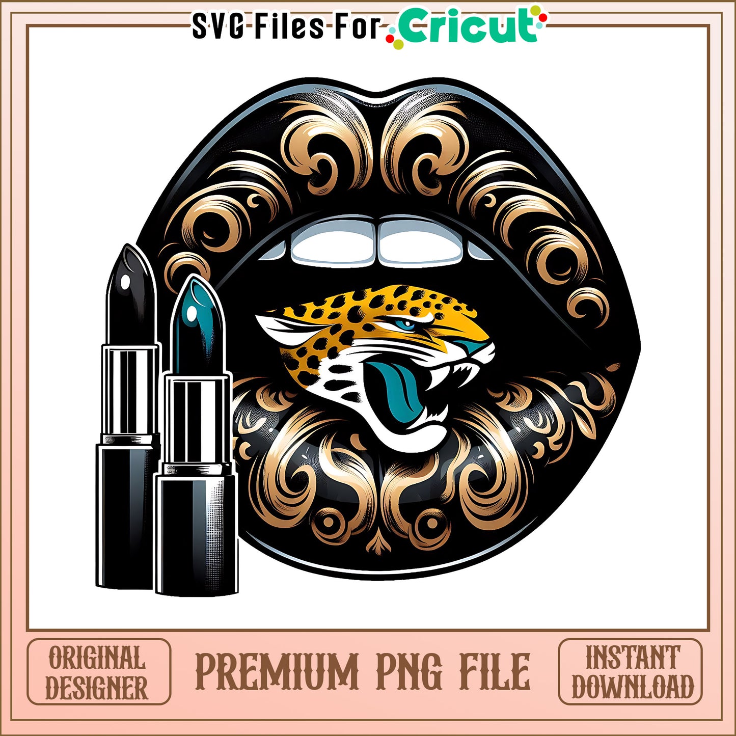 Jaguars vintage lips design png, Jacksonville Jaguars png, NFL png