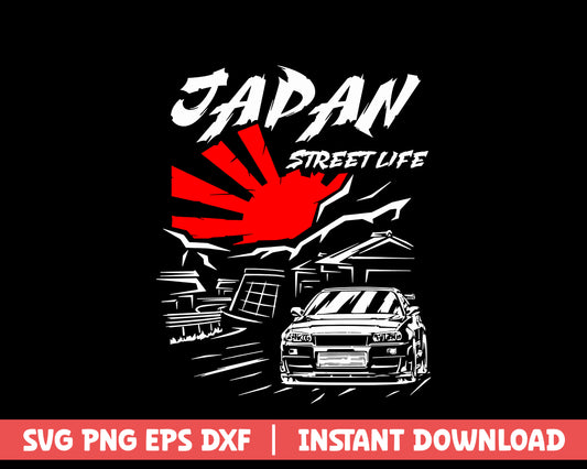 Japan street life anime svg 