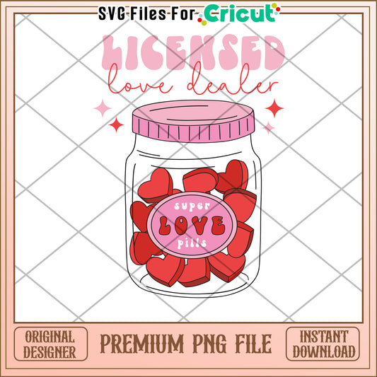 Jar of Love Pills PNG - Valentine's Day Design