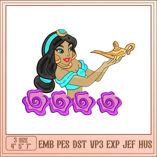 Jasmine Embroidery Design