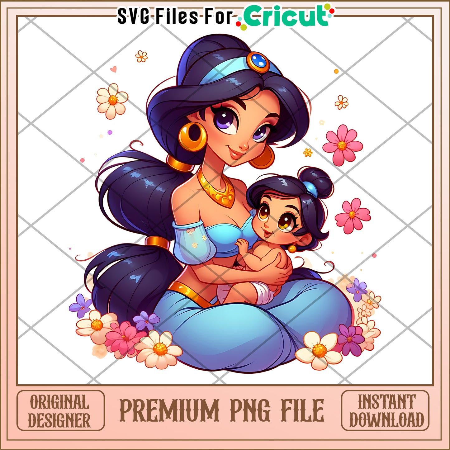 Jasmine & Baby PNG Cricut Design