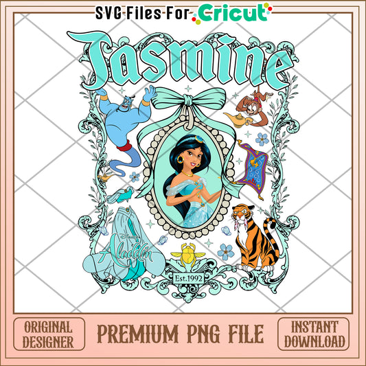 Jasmine princess png, aladin movie png, disney characters png