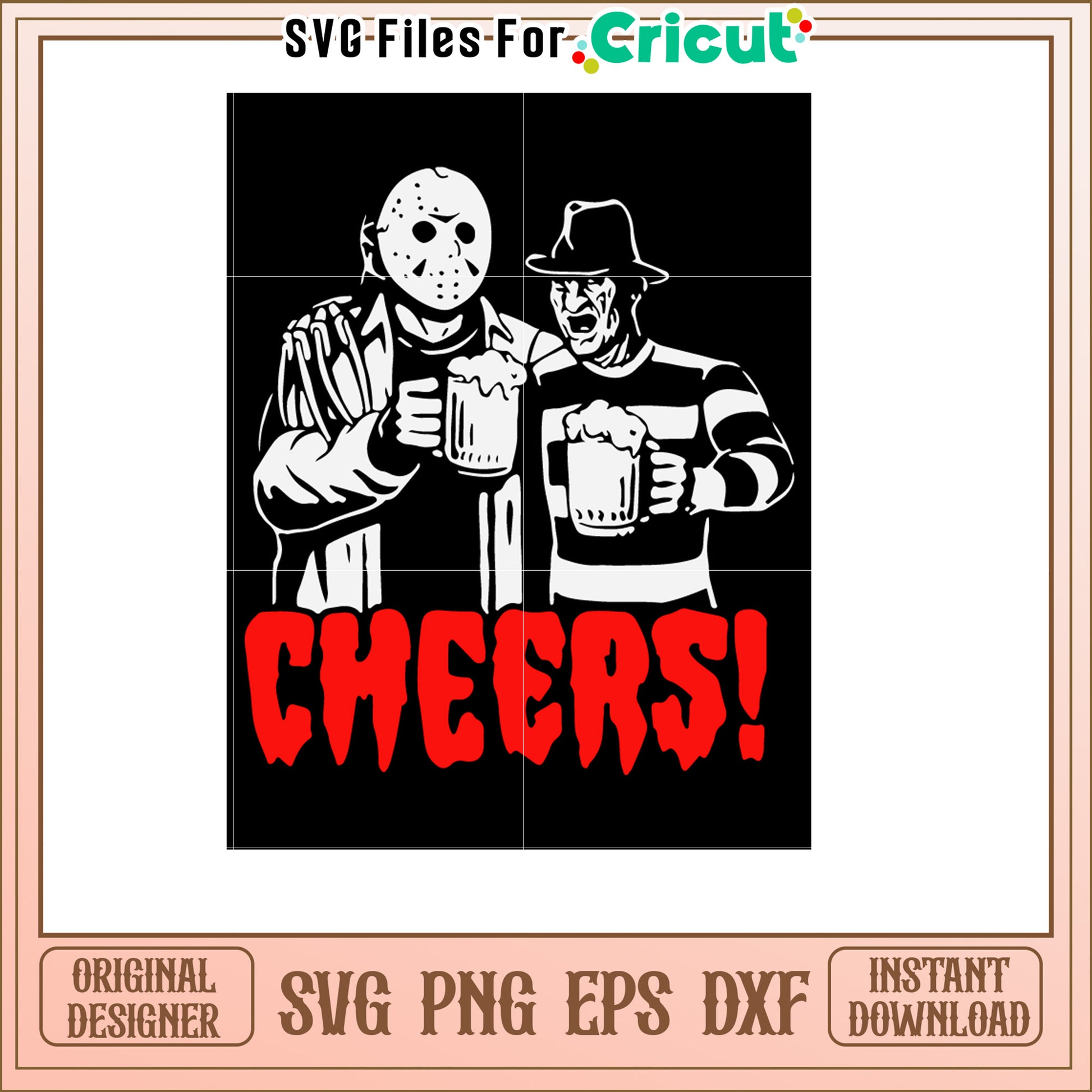 Jason Voorhees Freddy Krueger Beer SVG