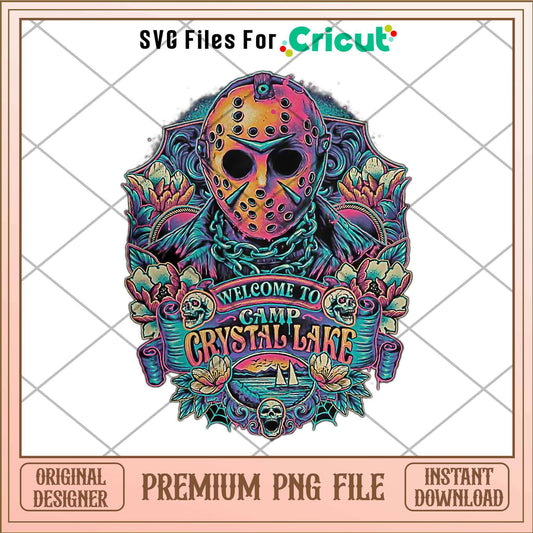 Jason Voorhees Horror Welcome to Camp Crystal Lake png, Horror characters png, Digital Download