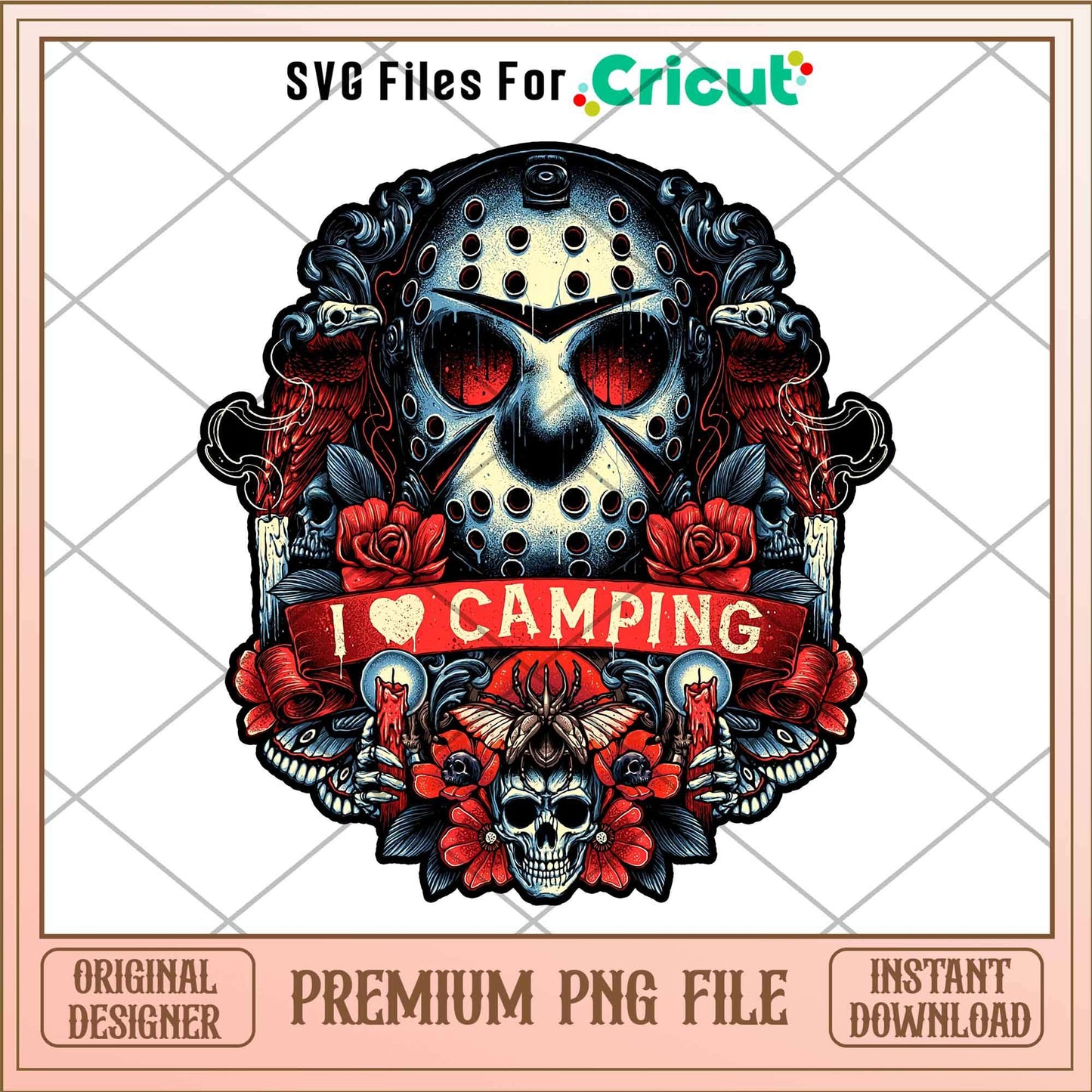 Jason Voorhees png, Horror characters png, Digital Download