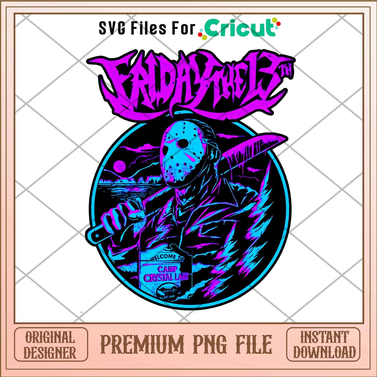 Jason Voorhees welcome Camp Crystal Lake Horror characters png, Horror characters png, Digital Download