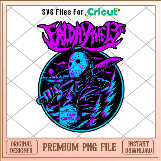 Jason Voorhees welcome Camp Crystal Lake Horror characters png, Horror characters png, Digital Download