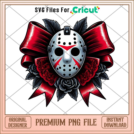 Jason Voorhees character bow png, character png, halloween png