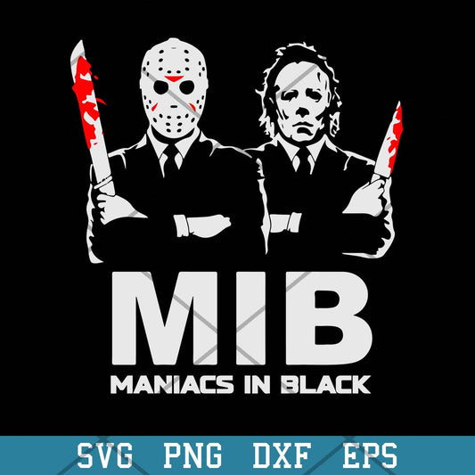 Jason and Michael Myers Maniacs In Black Svg, Halloween Svg-Svgfilesforcricut