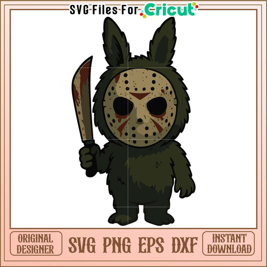 Jason labubu svg, halloween cartoon svg, halloween pumkin svg