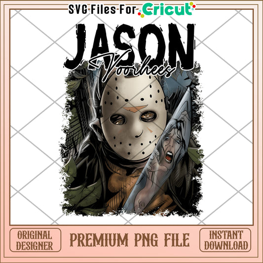 Jason voorhees design png, halloween holiday png, horror halloween png