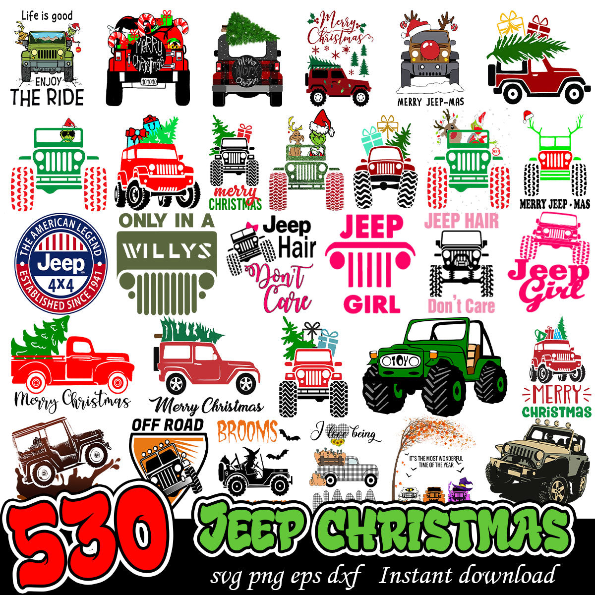 Jeep Christmas bundle, Jeep svg, Merry Christmas bundle