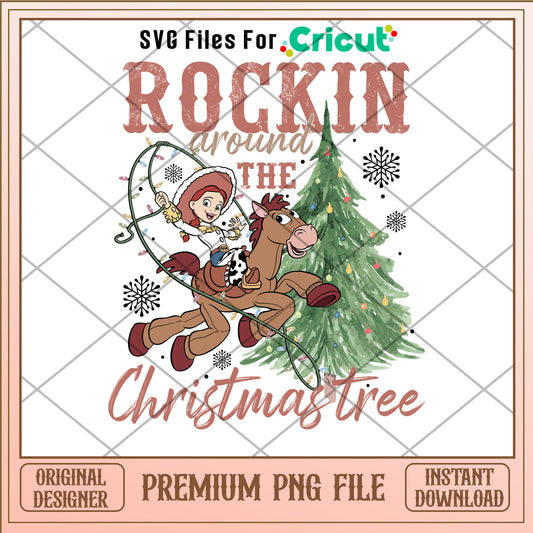 Jessie rockin around the christmas tree png, toy story png