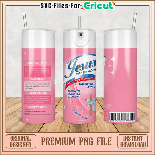 Jesus Take The Wheel Tumbler PNG