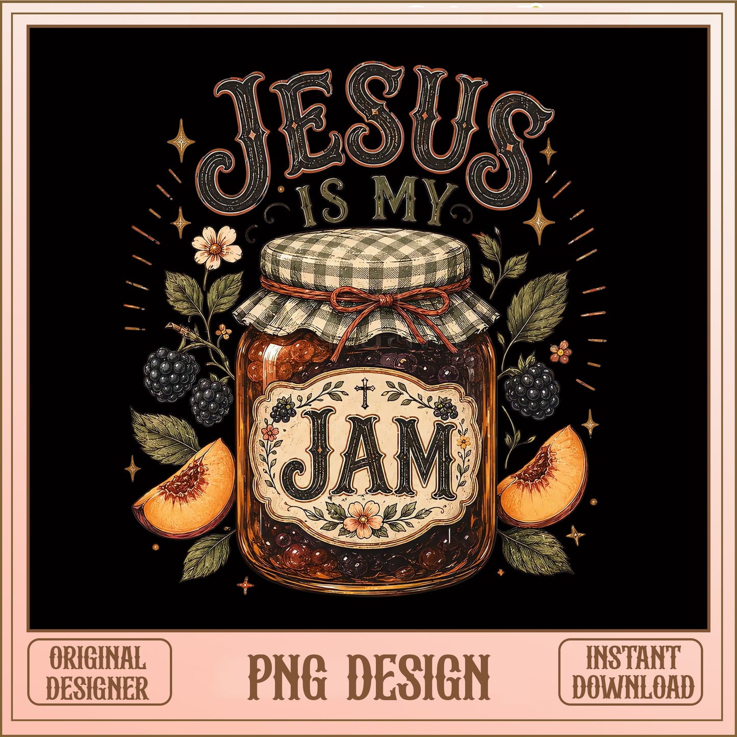 Jesus Is My Jam PNG, Christian Sublimation Design, Faith PNG