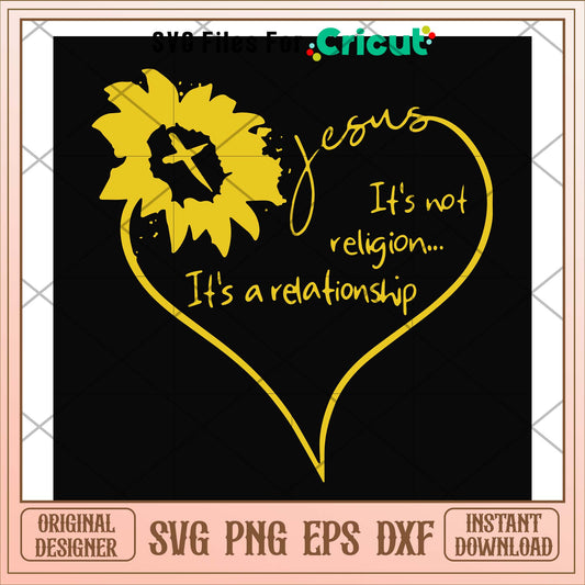 Jesus It's not religion It's a relationship svg, jesus svg, funny svg
