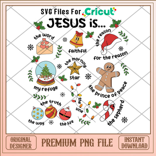 Jesus is the world png, christmas decorations png, christmas png