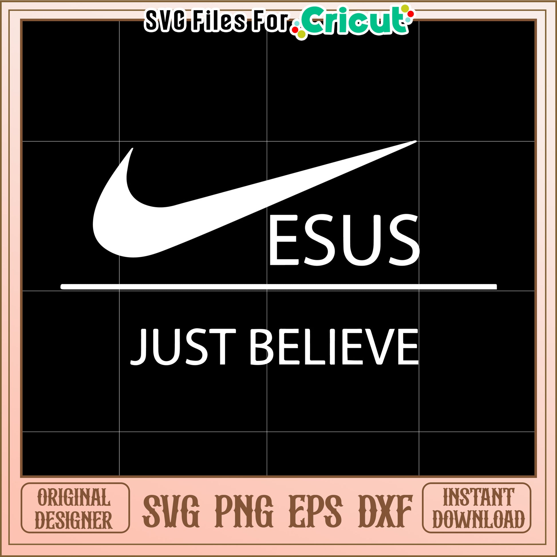 Jesus just believe nike design svg, faith in jesus design svg, christian inspiration quote svg