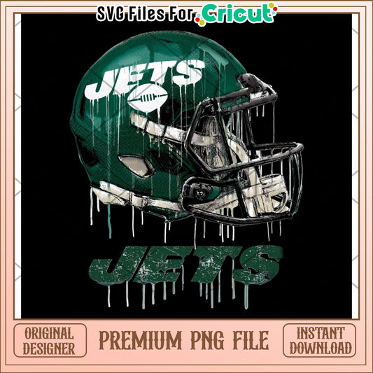 Jets Football Helmet PNG File for Cricut, Instant Download Design