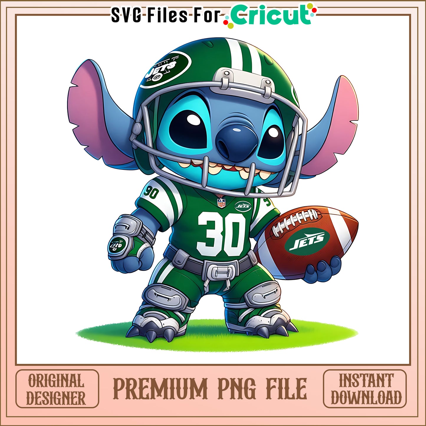 Jets Stitch and rugby ball png, New York Jets png, NFL png