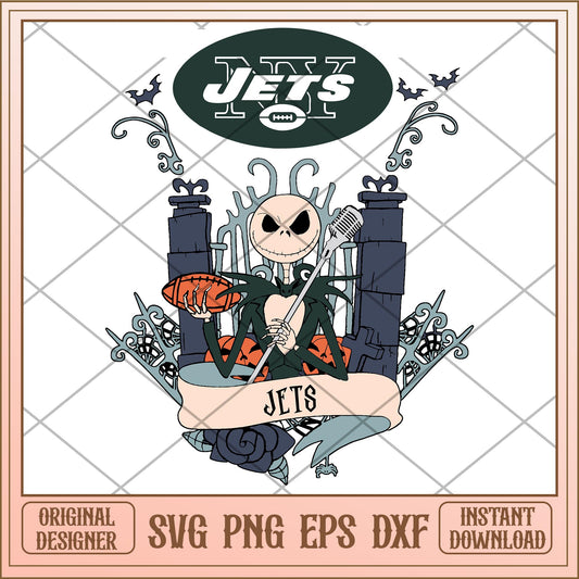 Jets Jack Halloween bundle svg, The Nightmare Before Christmas Svg, digital download