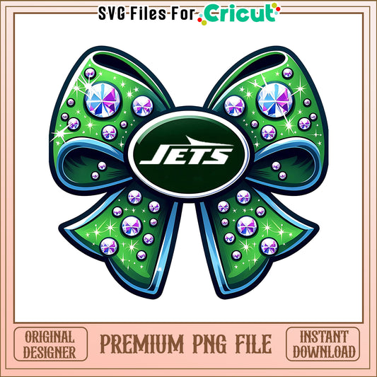Jets logo vintage bow png, New York Jets png, NFL png
