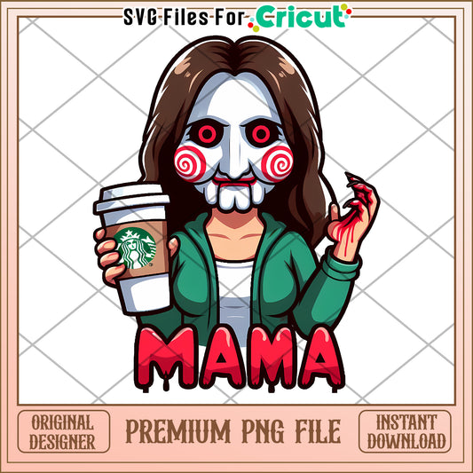 Jigsaw Mama PNG Starbucks Sublimation