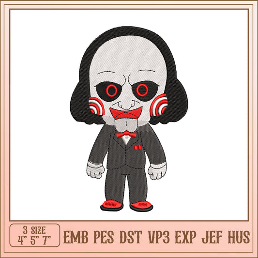 Jigsaw Puppet Embroidery Design