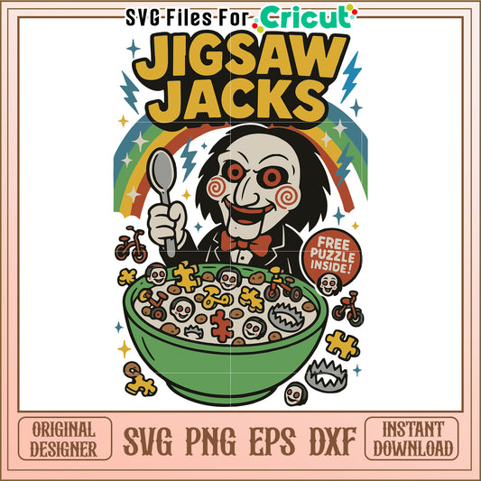 Jigsaw jacks svg, halloween movies svg, halloween toys svg