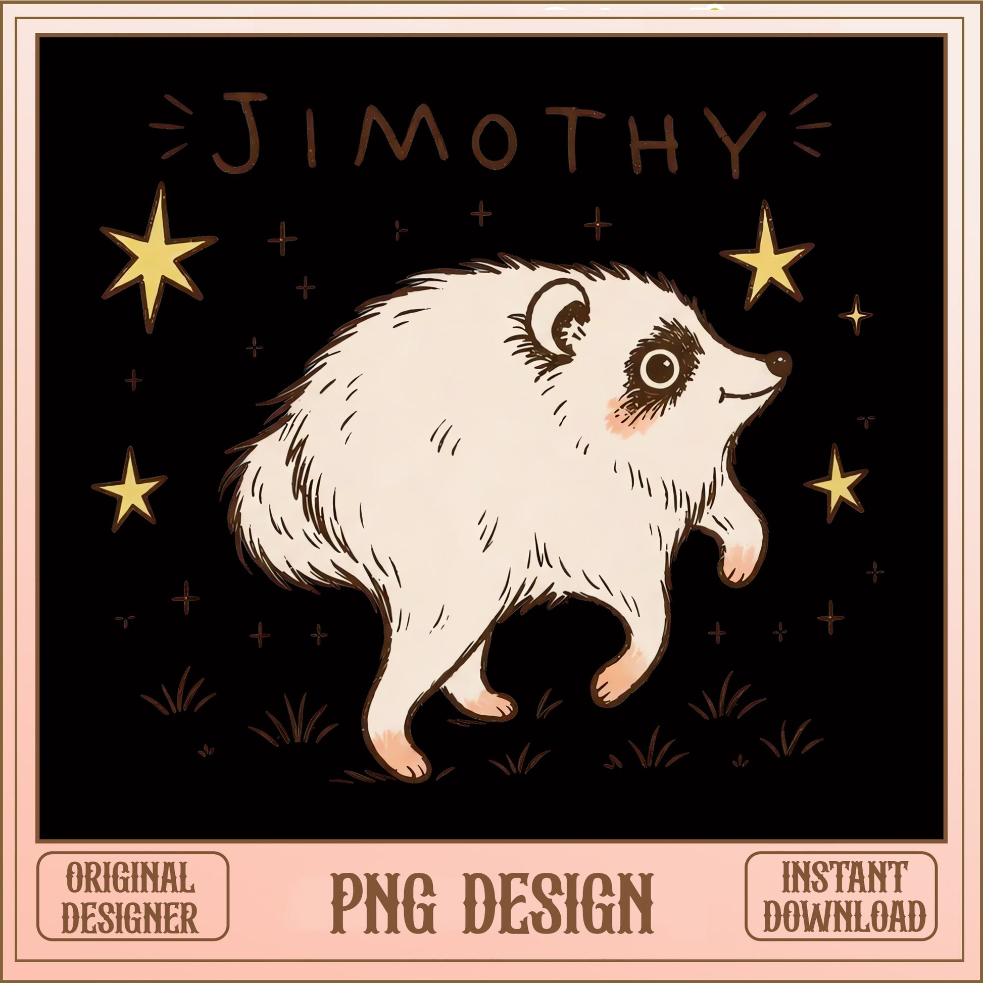 Jimothy Hedgehog PNG, Cute Animal Design, Hedgehog PNG