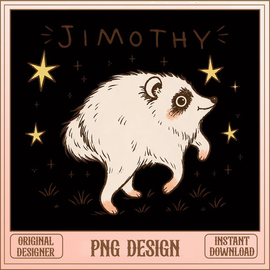 Jimothy Hedgehog PNG, Cute Animal Design, Hedgehog PNG