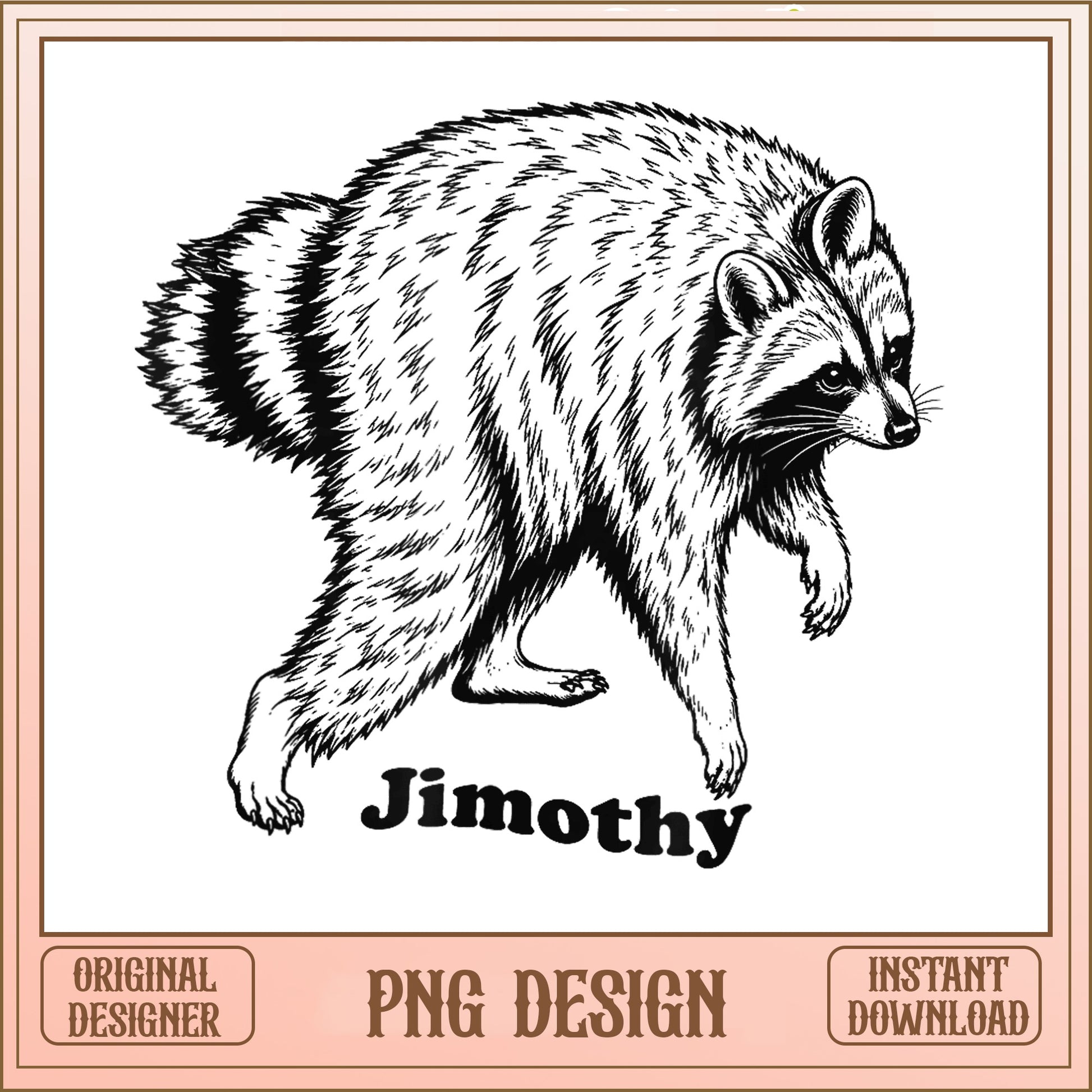 Jimothy Raccoon PNG, Funny Raccoon Meme, Vintage Animal PNG