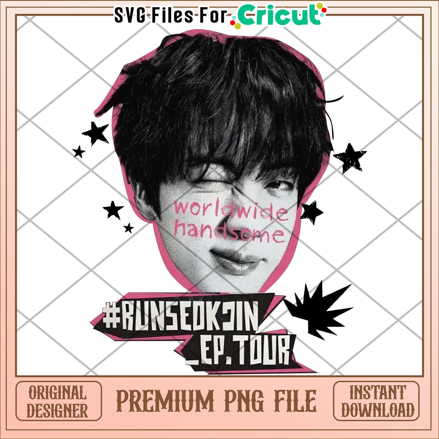 Jin bts design png, jin aesthetic png, kpop idol png