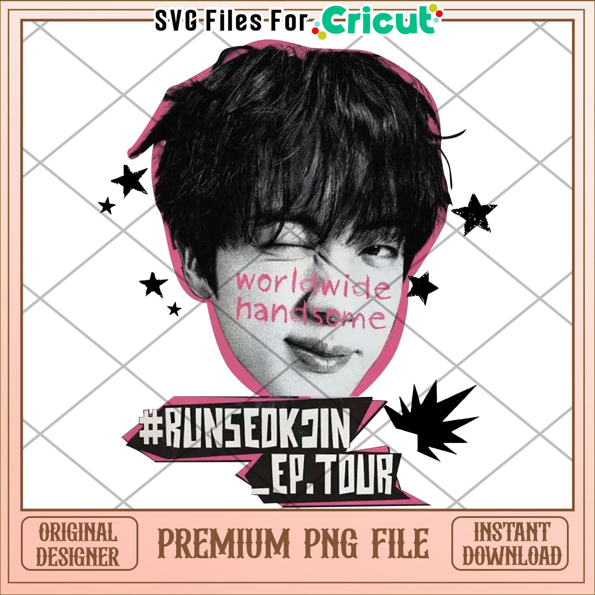 Jin bts design png, jin aesthetic png, kpop idol png