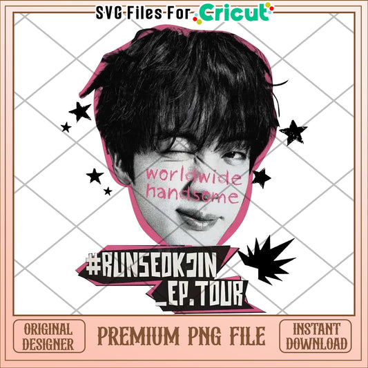 Jin bts design png, jin aesthetic png, kpop idol png