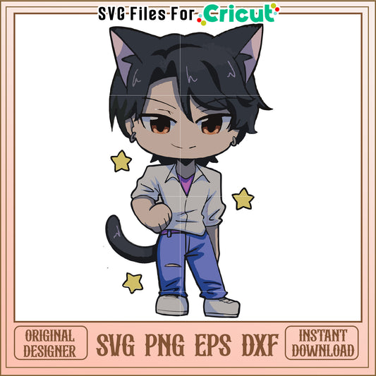 Jinu cat svg, kpop band svg, kpop demon hunters svg