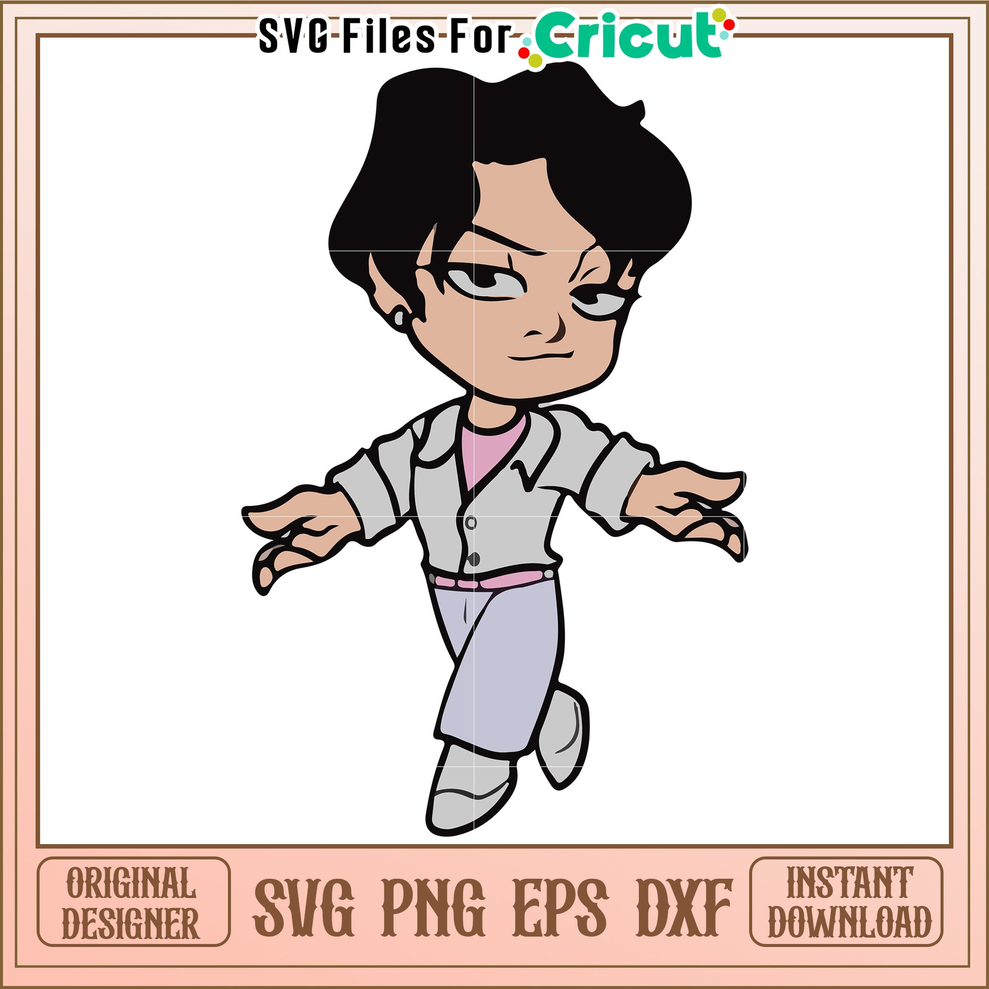 Jinu character svg, kpop band svg, kpop demon hunters svg