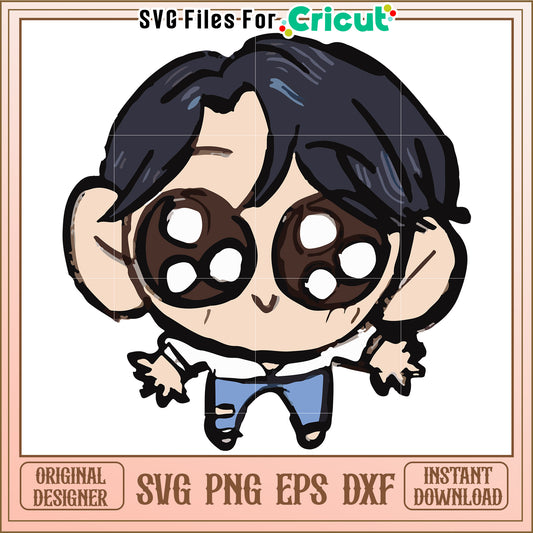 Jinu character svg, kpop cartoons svg, saja huntrix svg