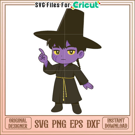 Jinu demon character svg, kpop band svg, kpop demon hunters svg