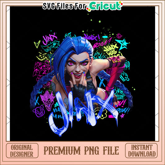 Jinx arcane png, arcane netflix png, league of legend png