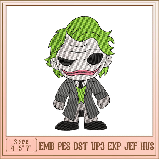 Joker Embroidery Design - 3 Sizes - EMB PES DST