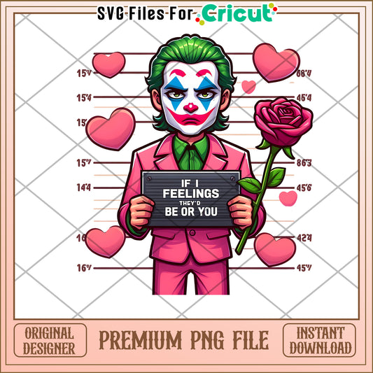 Joker Valentines PNG Cricut File