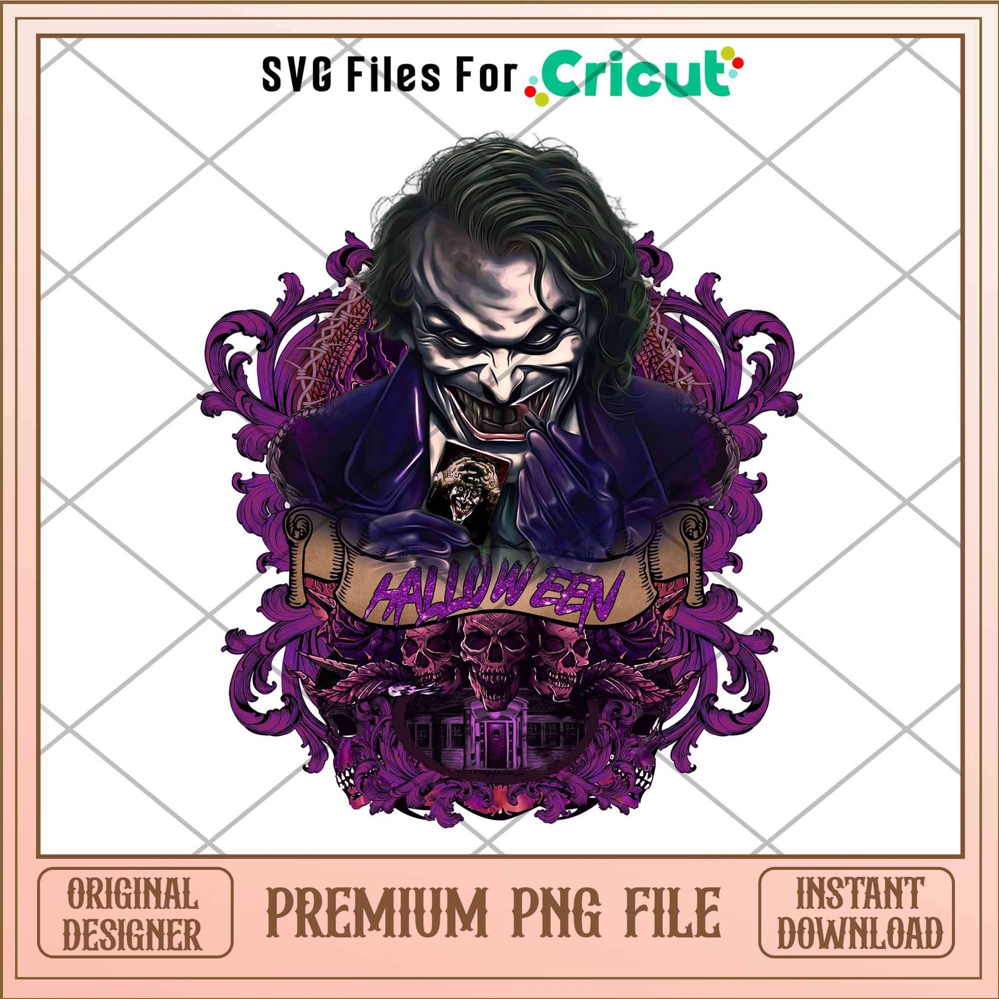 Joker halloween png, Horror characters png, Digital Download