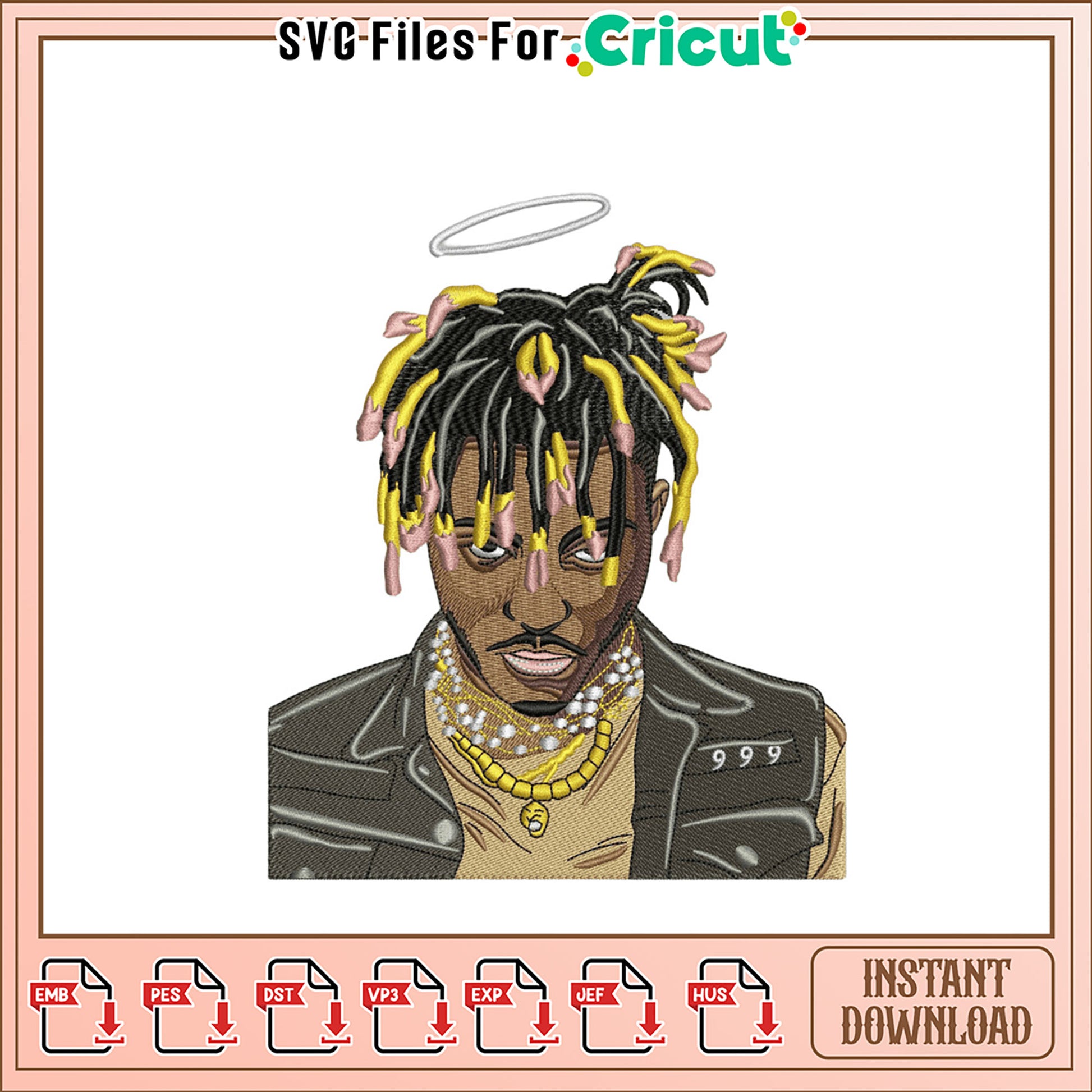 Juice WRLD Embroidery Design Instant Download
