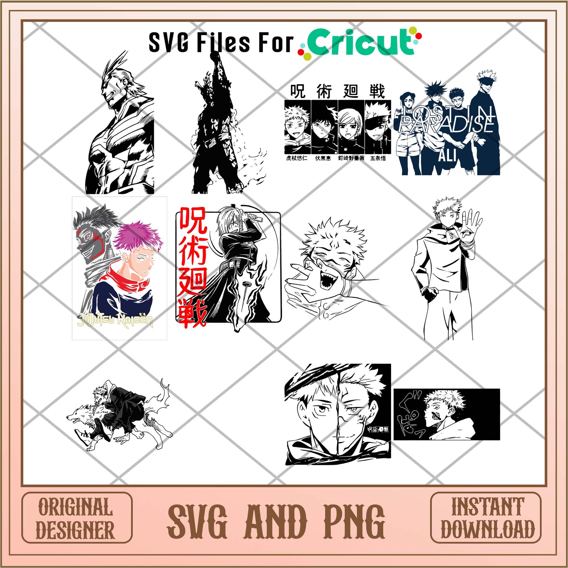 Anime Jujutsu Kaisen plus svg, Anime characters - Svgfileforcricut