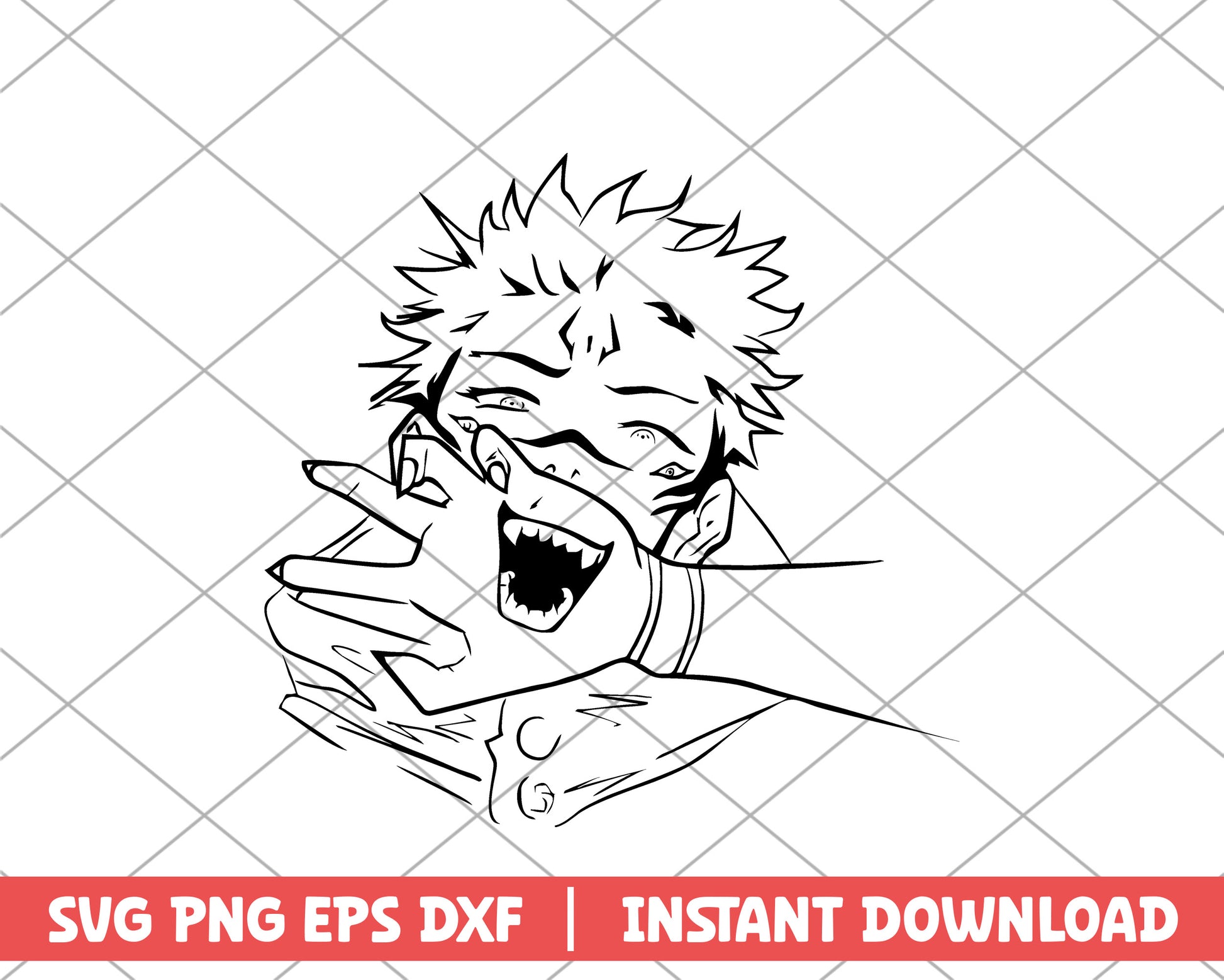 Jujutsu Kaisen ryomen sukuna anime svg