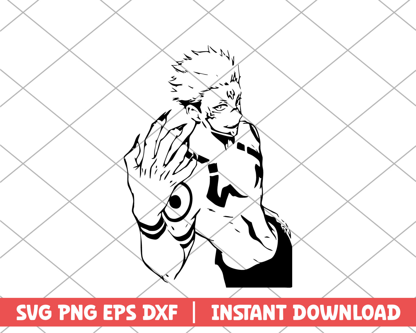 Jujutsu Kaisen sukuna anime svg