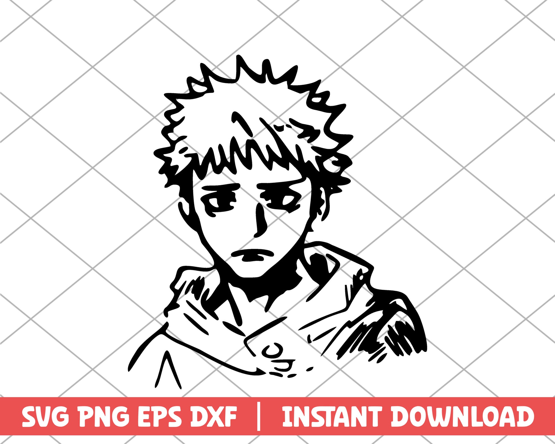 Jujutsu Kaisen yuji fanart anime svg