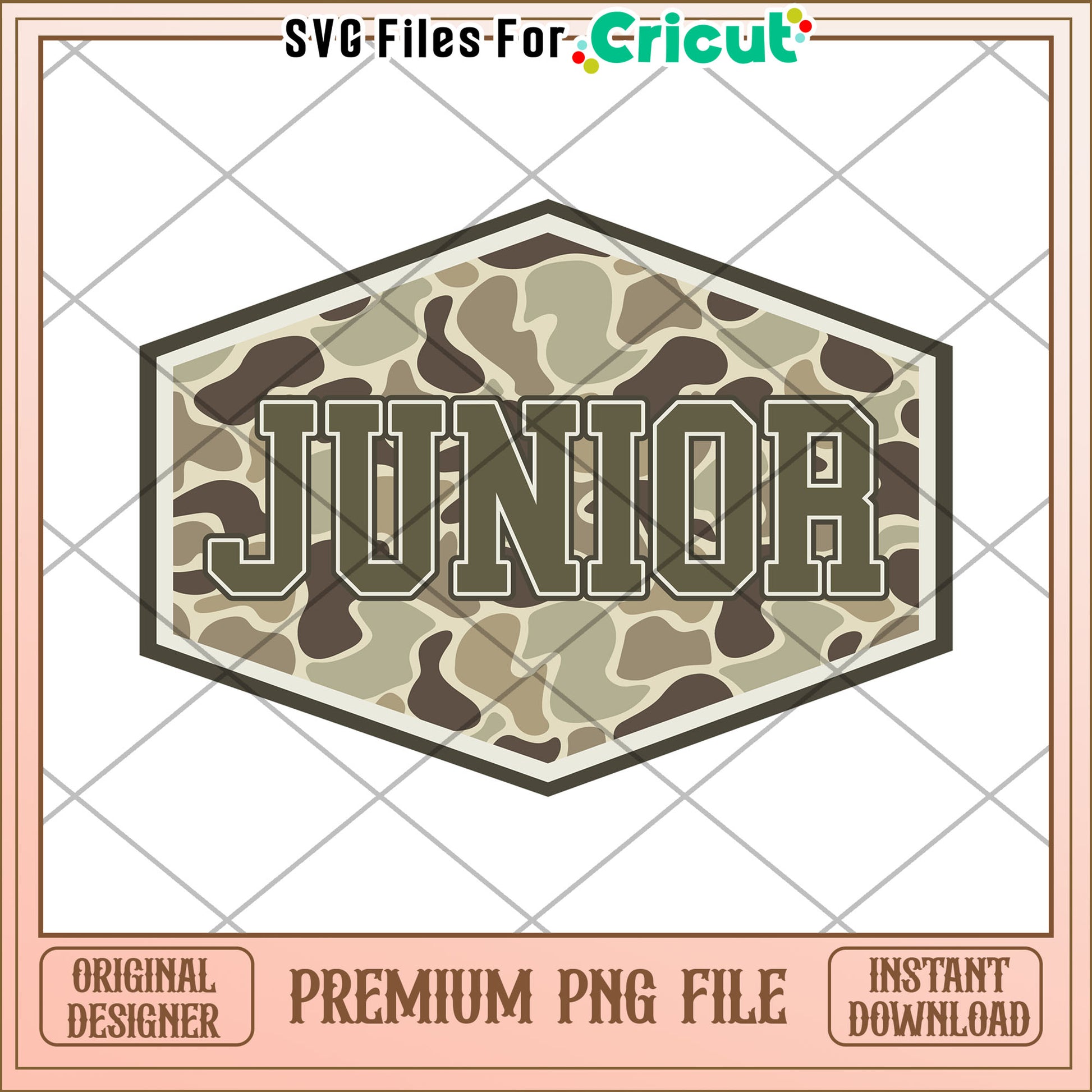 Junior camouflage png, cute design png, back to school time​ png